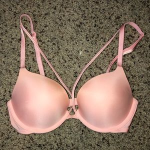 Strappy Victoria’s Secret push-up tee shirt bra